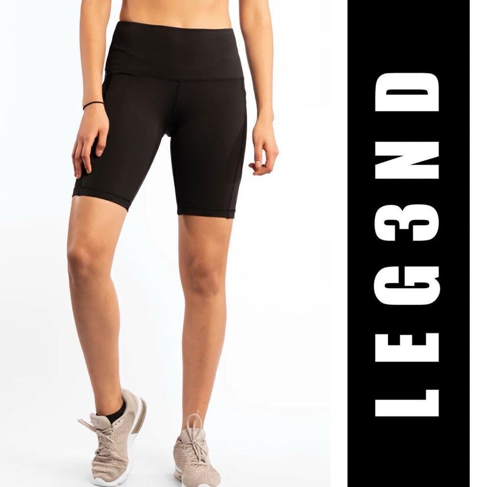 LEG3ND Black Bike Shorts Medium‎